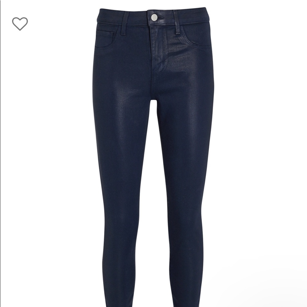 L’agence dark blue coated skinny jeans size 25